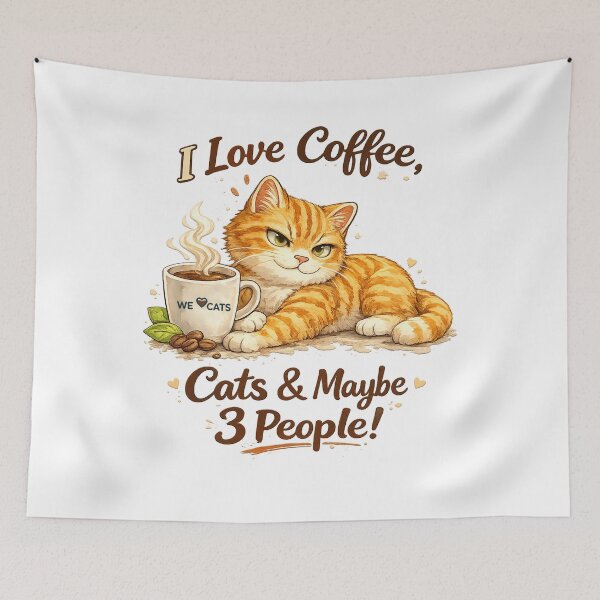 Item preview, I Love Coffee, Cats & Maybe 3 People! designed and sold by WeLoveCatss.