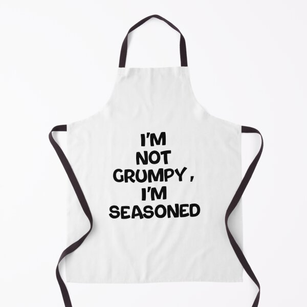 Item preview, Text Typography I'm not grumpy, I'm seasoned Aging Humor designed and sold by TypeboldStudio.
