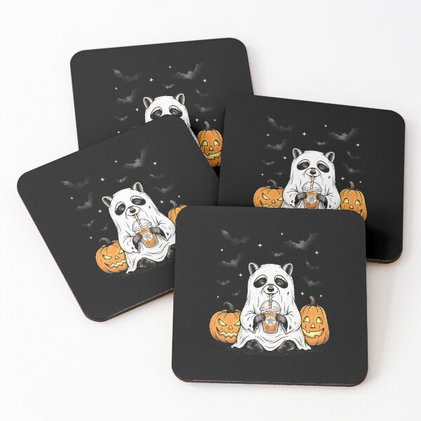 Item preview, Ghost Raccoon Pumpkin Spice Latte designed and sold by Steele-Art.