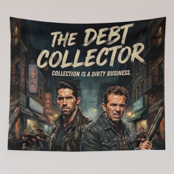 Item preview, The Debt Collector Action Drama Fine Art Tribute designed and sold by Art's Diner.
