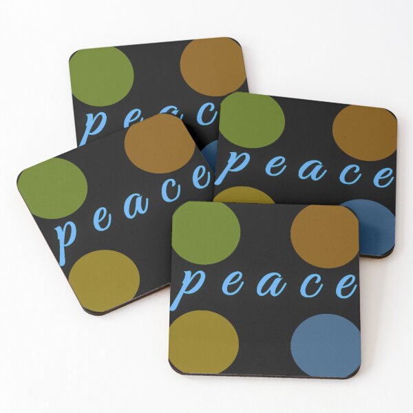 Item preview, Peace Typography Pastel Geometric Circles Minimalist Art designed and sold by Nexus Space.