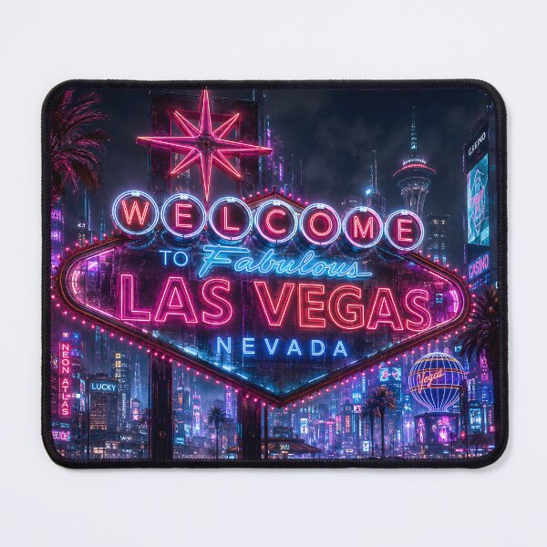 Item preview, Las Vegas 2150 Cyberpunk | Neon Atlas | Futuristic Neon Wall Art | Sci-Fi Cityscape designed and sold by NSAstore.