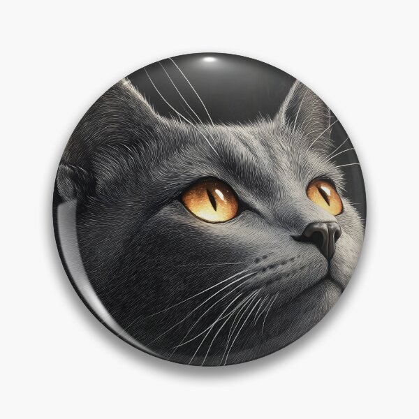 Item preview, Russian Blue Cat Golden Eyes Botanical Shadow designed and sold by mildaclairmo.