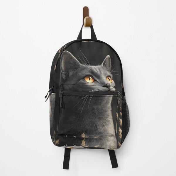 Item preview, Russian Blue Cat Golden Eyes Botanical Shadow designed and sold by mildaclairmo.