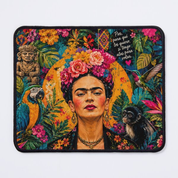 Item preview, Vibrant Frida-Inspired Floral Portrait | Colorful Mexican Folk Art | Tropical Botanical Illustration designed and sold by getpressedshirt.