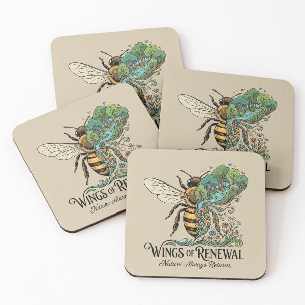 Item preview, Wings of Renewal Bee Artwork designed and sold by Amr Darwish Graphic designer.