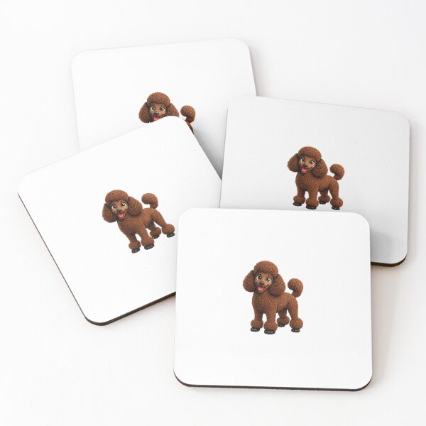 Item preview, Cute Copper Brown Poodle Puppy Illustration  designed and sold by BackgroundND.