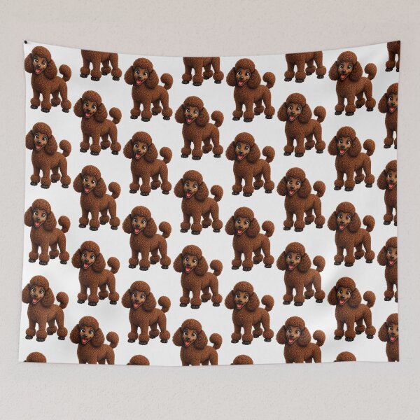 Item preview, Cute Copper Brown Poodle Puppy Illustration  designed and sold by BackgroundND.