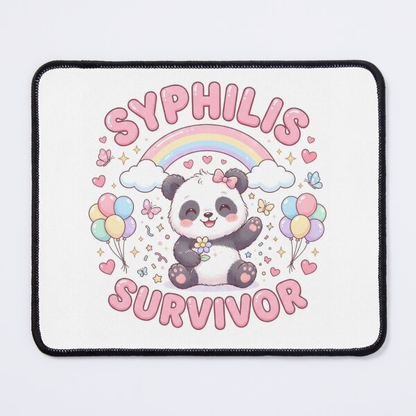 Item preview, Panda Syphilis survivor funny gag adult humor novelty designed and sold by CheeseBlueprint.