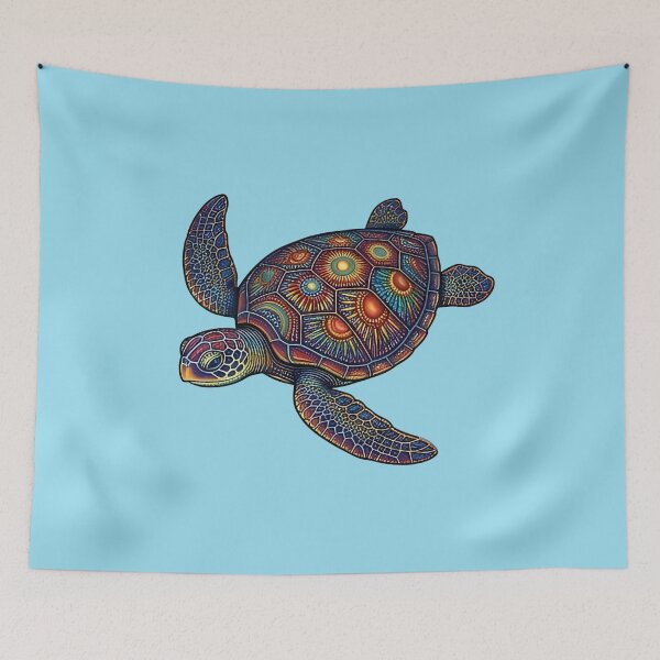 Item preview, Decorative Sea Turtle | Ocean Zentangle Art Collection designed and sold by Zaru Art Studio.