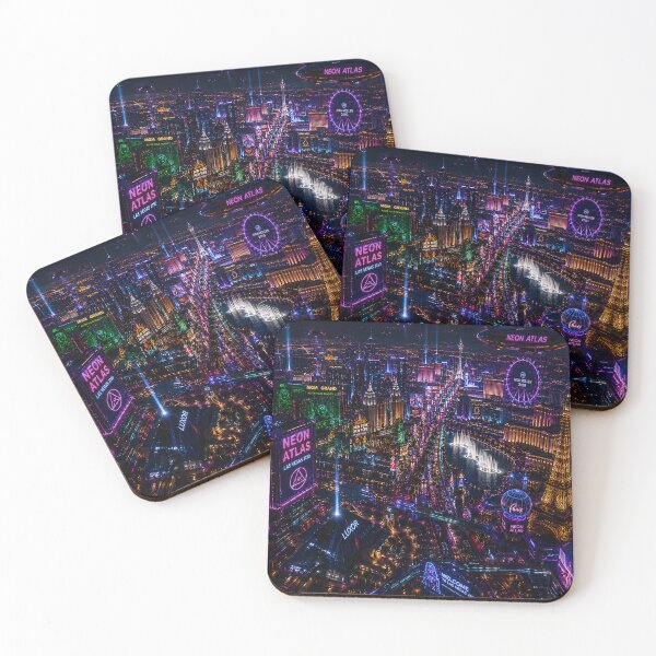 Item preview,  Las Vegas 2150 Cyberpunk | Neon Atlas | Futuristic Neon Wall Art | Sci-Fi Cityscape designed and sold by NSAstore.