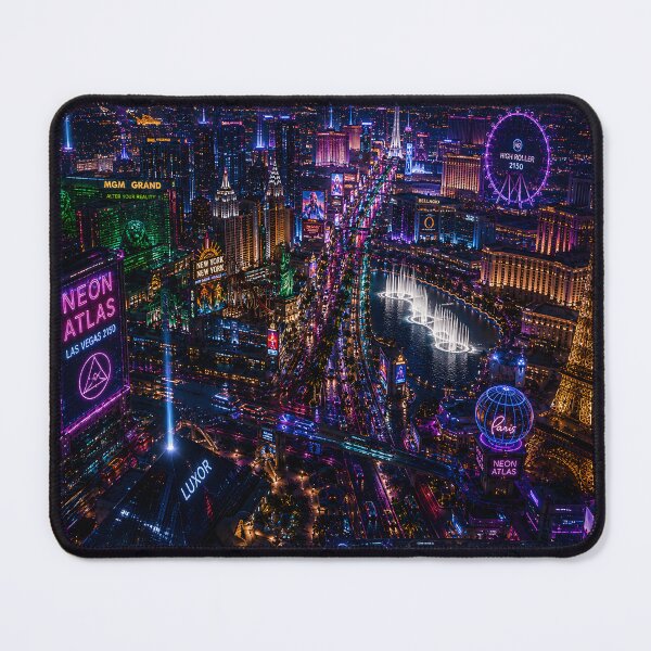 Item preview, Las Vegas 2150 Cyberpunk | Neon Atlas | Futuristic Neon Wall Art | Sci-Fi Cityscape designed and sold by NSAstore.