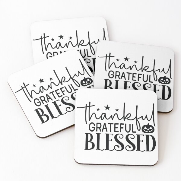 Item preview, Thankful Grateful Blessed - Cozy Autumn Halloween Vibes Quote designed and sold by FuzionRaptor.