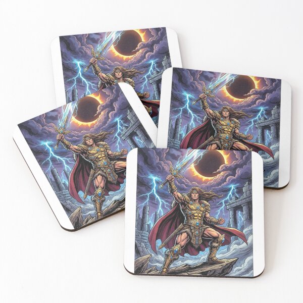 Item preview, Epic Barbarian Warrior and Solar Eclipse Art designed and sold by DKSH1234.