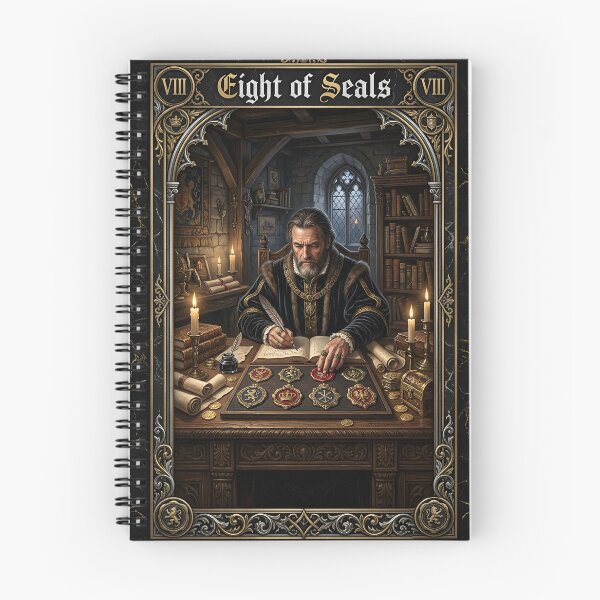 Item preview, Eight of Seals - tarot card designed and sold by Studio77-Gothic.