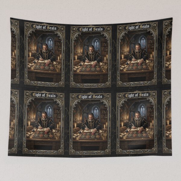 Item preview, Eight of Seals - tarot card designed and sold by Studio77-Gothic.