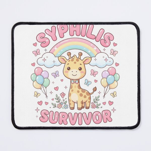 Item preview, Giraffe Syphilis survivor funny gag adult humor novelty designed and sold by CheeseBlueprint.
