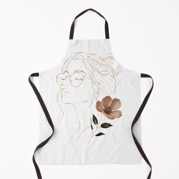 Item preview, Woman with Glasses & Flower | Minimalist Botanical Line Art designed and sold by CalmMandala.