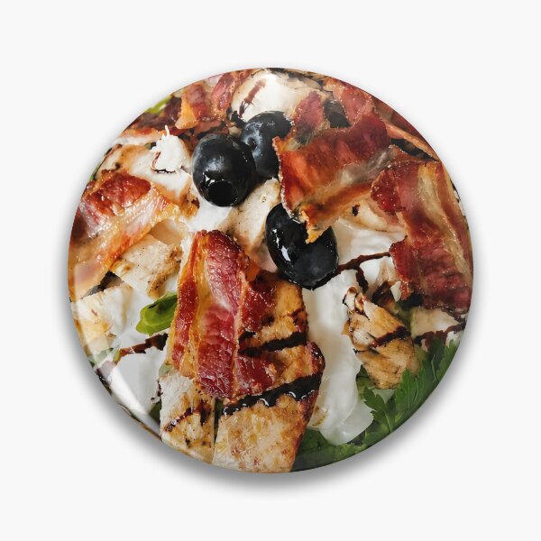 Item preview, Gourmet Chicken Caesar Salad Photo Print | Grilled Chicken Crisp Bacon Salad Canvas | Culinary Kitchen Wall Art | Restaurant Food Photography Print designed and sold by SergioMiklos.