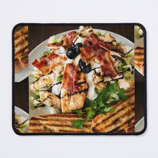 Item preview, Gourmet Chicken Caesar Salad Photo Print | Grilled Chicken Crisp Bacon Salad Canvas | Culinary Kitchen Wall Art | Restaurant Food Photography Print designed and sold by SergioMiklos.