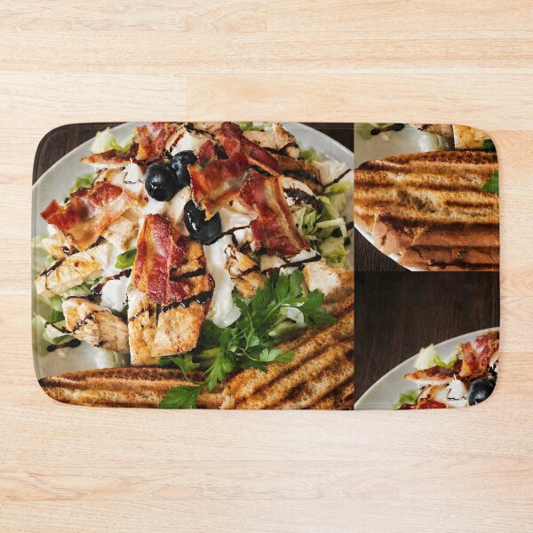 Item preview, Gourmet Chicken Caesar Salad Photo Print | Grilled Chicken Crisp Bacon Salad Canvas | Culinary Kitchen Wall Art | Restaurant Food Photography Print designed and sold by SergioMiklos.