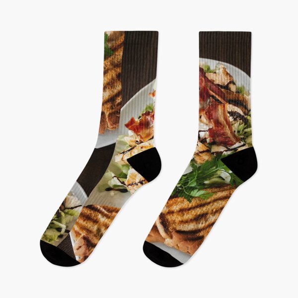 Item preview, Gourmet Chicken Caesar Salad Photo Print | Grilled Chicken Crisp Bacon Salad Canvas | Culinary Kitchen Wall Art | Restaurant Food Photography Print designed and sold by SergioMiklos.