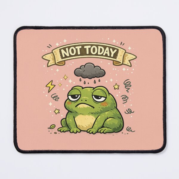 Item preview, Tired frog under its cloud designed and sold by Tiny-Chaos-Club.