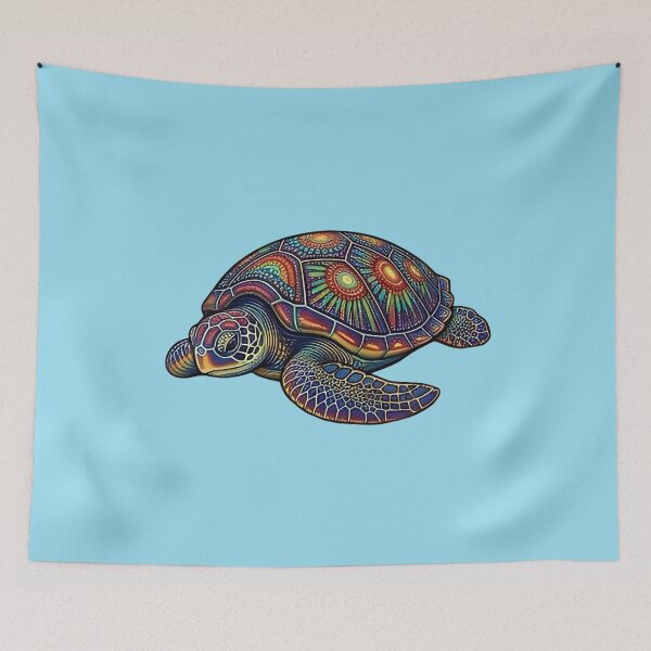 Item preview, Resting Sea Turtle | Ocean Zentangle Art Collection designed and sold by Zaru Art Studio.