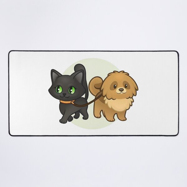 Item preview, Cat and Dog Sleeping Together Cute Pet Friends designed and sold by Charonde.