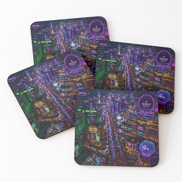 Item preview, Las Vegas 2150 Cyberpunk | Neon Atlas | Futuristic Neon Wall Art | Sci-Fi Cityscape designed and sold by NSAstore.