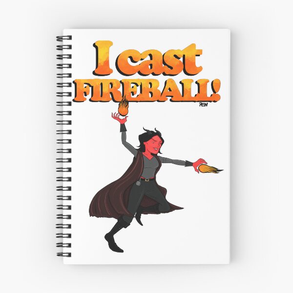 Item preview, D&D inspired original artwork fireball spell designed and sold by ItsPeon.