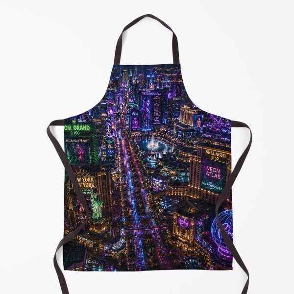 Item preview, Las Vegas 2150 Cyberpunk | Neon Atlas | Futuristic Neon Wall Art | Sci-Fi Cityscape designed and sold by NSAstore.
