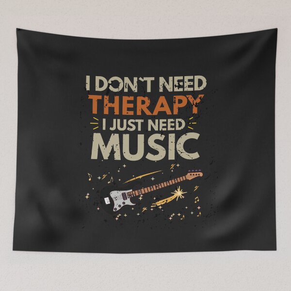 Item preview, I Don't Need Therapy I Just Need Music Funny Guitar Shirt designed and sold by Joyful-Pixel.