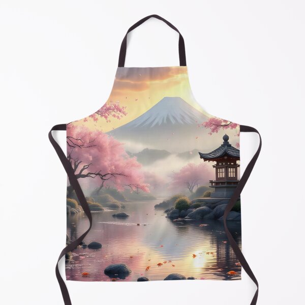 Item preview, Mount Fuji Sakura Sunrise | Japanese Zen Landscape | Cherry Blossom Nature Wall Art designed and sold by DreamyWallVibes.