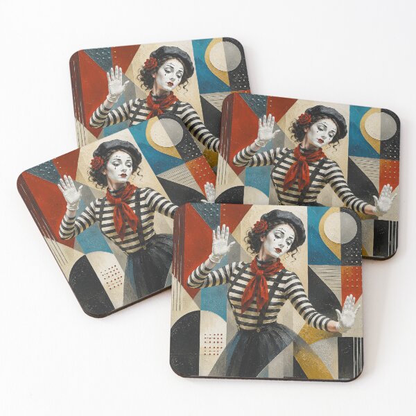 Item preview, Female mime performer painting. designed and sold by GalleryKauffeld.