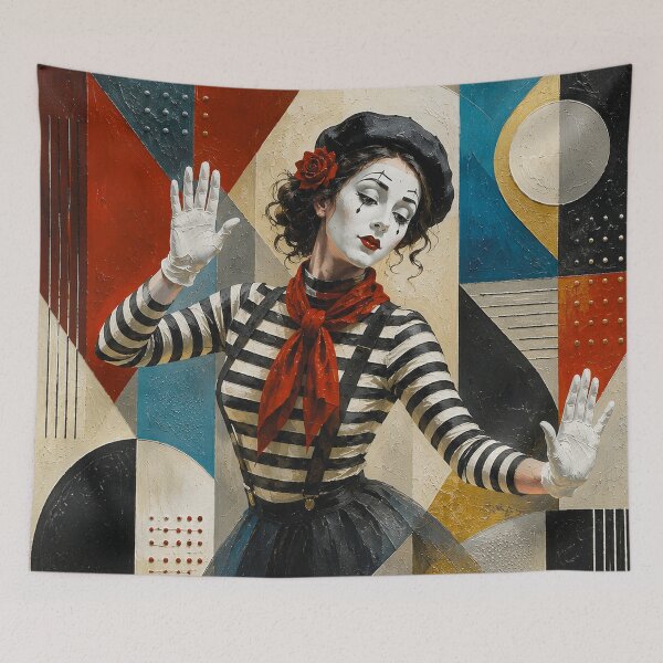 Item preview, Female mime performer painting. designed and sold by GalleryKauffeld.