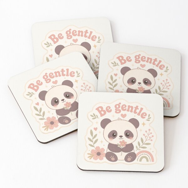 Item preview, Petal Panda – Be Gentle Motivational Sticker designed and sold by Cerys-GS.