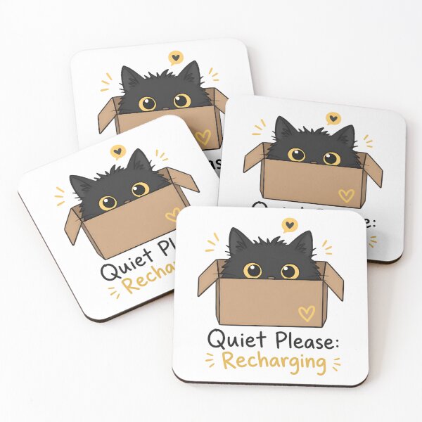 Item preview, Social Battery Recharging Cute Cat In Box designed and sold by cute stuff too.