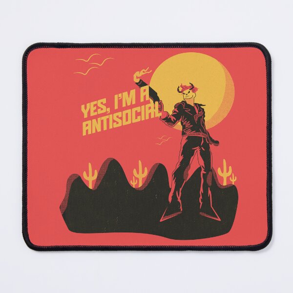 Item preview, Yes I'm Antisocial Dark Humor Illustration designed and sold by beboplab.