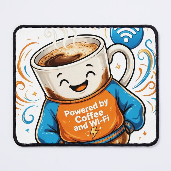 Item preview, Powered by Coffee and Wi-Fi designed and sold by DVerse Studio.