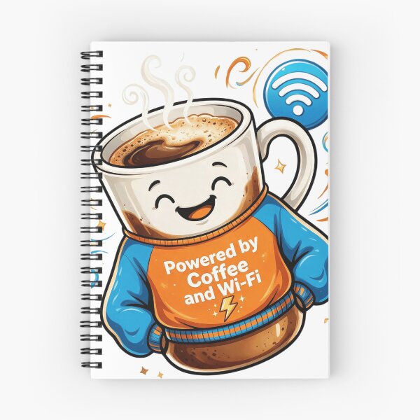 Item preview, Powered by Coffee and Wi-Fi designed and sold by DVerse Studio.
