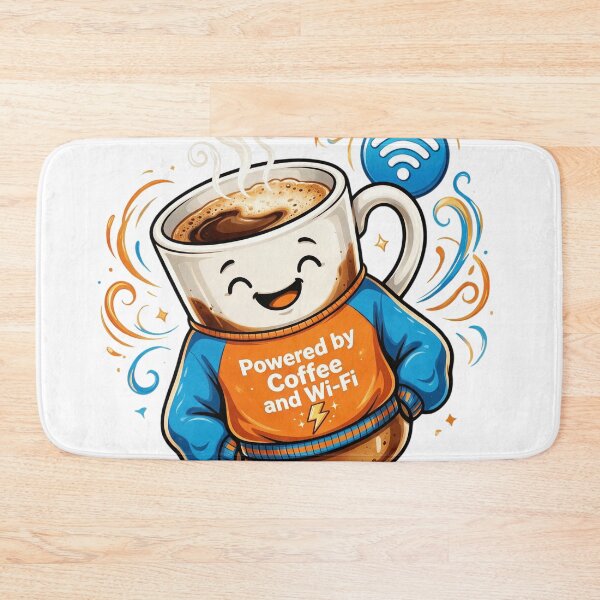 Item preview, Powered by Coffee and Wi-Fi designed and sold by DVerse Studio.