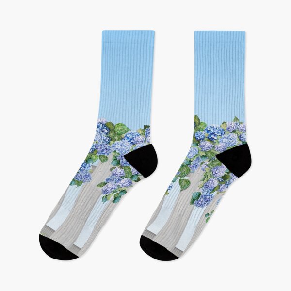 Item preview, Nantucket Blue Hydrangeas Fence designed and sold by Coastal Joy.