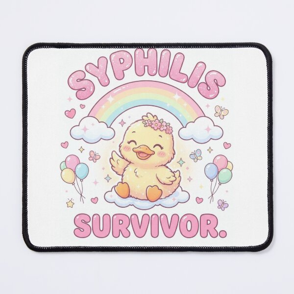 Item preview, Duck Syphilis survivor funny gag adult humor novelty designed and sold by CheeseBlueprint.