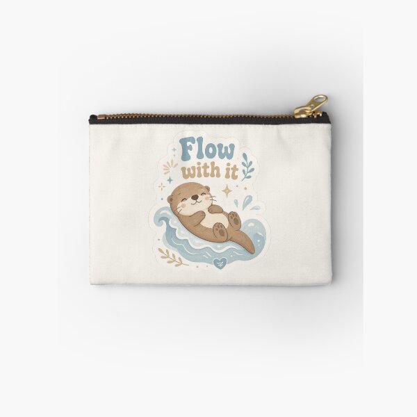Item preview, Wave Otter – Flow With It Motivational Sticker designed and sold by Cerys-GS.
