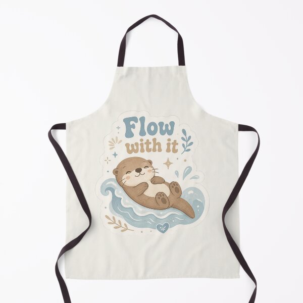 Item preview, Wave Otter – Flow With It Motivational Sticker designed and sold by Cerys-GS.