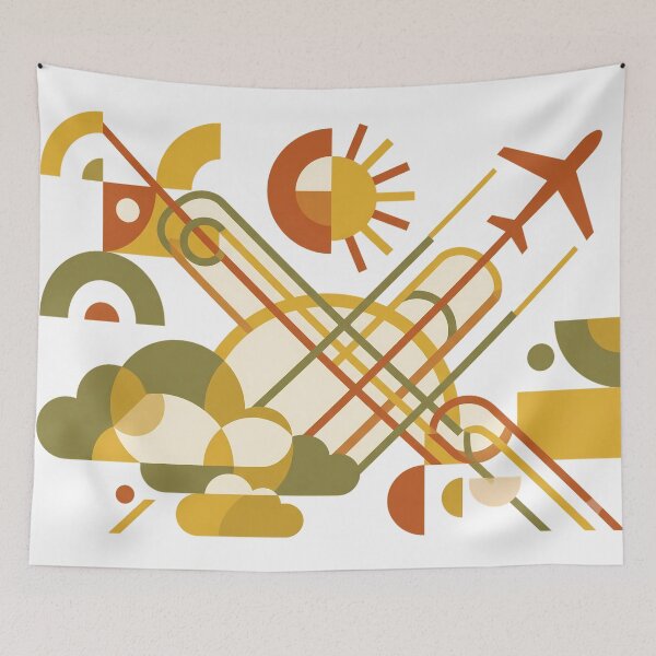 Item preview, Geometric Abstract Airplane Art designed and sold by Design-Illusi0n.