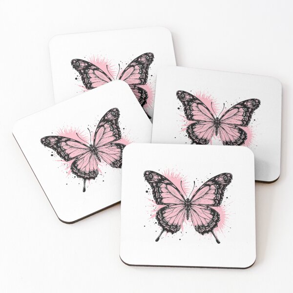 Item preview, Pink Butterfly Ink Paint Splatter Art designed and sold by Autumnn01.