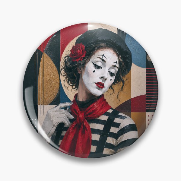 Item preview, Mime performer cubist painting. designed and sold by GalleryKauffeld.