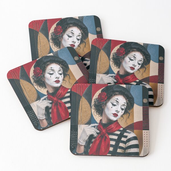 Item preview, Mime performer cubist painting. designed and sold by GalleryKauffeld.